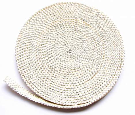 5x2 mm Ofendichtung Kamindichtung Flach selbstklebend, Dichtband Weiß Meterware